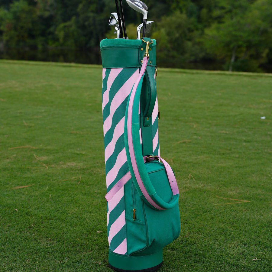 The Gemma bag standing on the fairway